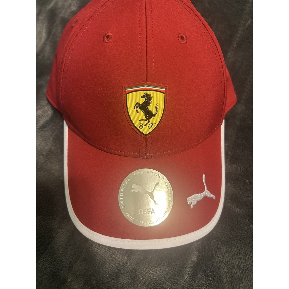 Puma Ferrari Formula 1 Red & White Cap One Size Racing Fan Hat